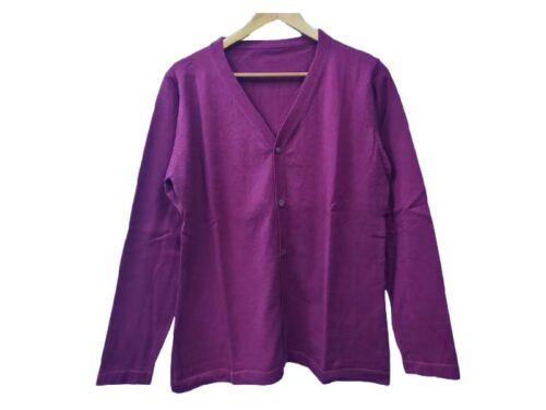 Elegant Purple Cardigan - Elevate your style with an Elegant Purple Cardigan.