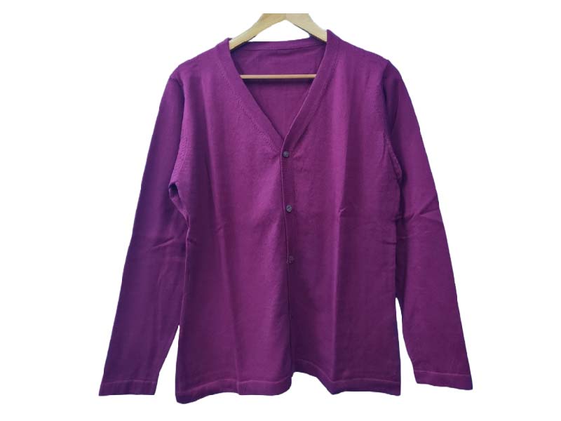 Elegant Purple Cardigan - Elevate your style with an Elegant Purple Cardigan.